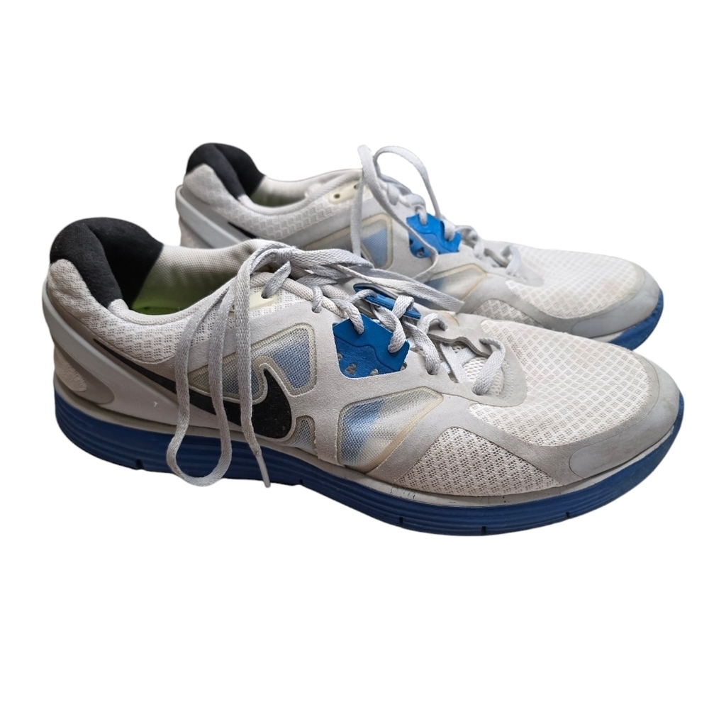 Nike Lunaglide White Blue Sneakera 10.5